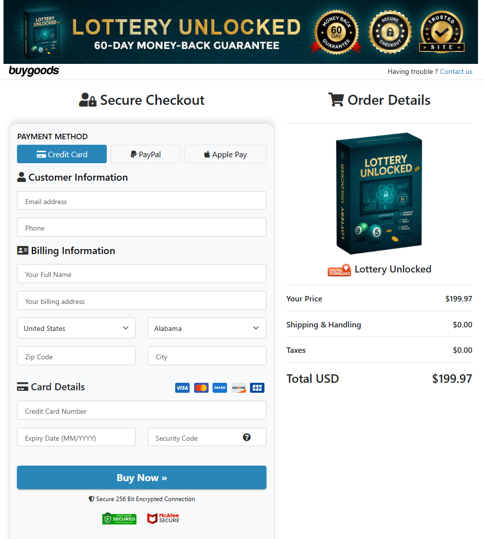 Lottery Unlocked official website